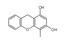 1,3-dihydroxy-4-methyl-9H-xanthene结构式