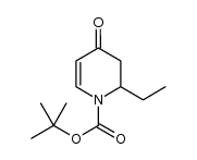 2-ethyl-4-oxo-3,4-dihydro-2H-pyridine-1-carboxylic acid tert-butyl ester Structure