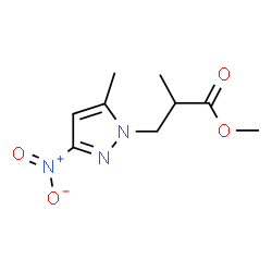 2-METHYL-3-(5-METHYL-3-NITRO-PYRAZOL-1-YL)-PROPIONIC ACID METHYL ESTER structure