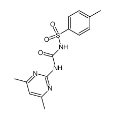 N-(4,6-dimethyl-pyrimidin-2-yl)-N'-(toluene-4-sulfonyl)-urea结构式