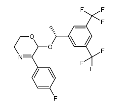 2-[(1R)-1-[3,5-bis(trifluoromethyl)phenyl]ethoxy]-3-(4-fluorophenyl)-5,6-dihydro-2H-1,4-oxazine结构式