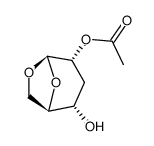 .beta.-D-ribo-Hexopyranose, 1,6-anhydro-3-deoxy-, 2-acetate Structure