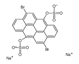 disodium 4,10-dibromodibenzo[def,mno]chrysene-6,12-diyl bis(sulphate) structure