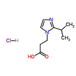 3-(2-异丙基-1H-咪唑-1-基)丙酸盐酸盐结构式