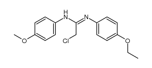 2-chloro-N'-(4-ethoxyphenyl)-N-(4-methoxyphenyl)acetimidamide结构式