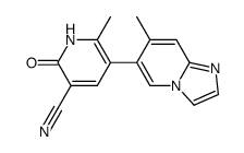 1,2-Dihydro-6-methyl-5-(7-methylimidazo[1,2-a]pyridin-6-yl)-2-oxo-3-pyridinecarbonitrile Structure