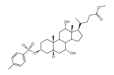 Methyl 3β-tosyloxy-7α,12α-dihydroxy-5α-cholanate结构式