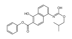 1-Hydroxy-5-(isobutoxycarbonylamino)-2-naphthoic acid phenyl ester Structure