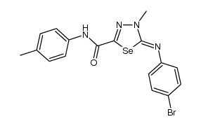 5-(4-bromophenylimino)-4,5-dihydro-4-methyl-N-p-tolyl-1,3,4-selenadiazole-2-carboxamide Structure