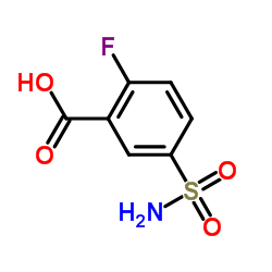 2-氟-5-磺酰胺苯甲酸结构式