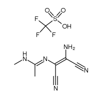 N'-((Z)-2-amino-1,2-dicyanovinyl)-N-methylacetimidamide trifluoromethanesulfonate Structure