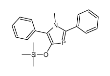 trimethyl-[(1-methyl-2,5-diphenyl-1,3-azaphosphol-4-yl)oxy]silane结构式