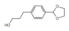 3-[4-(1,3-dioxolan-2-yl)phenyl]propan-1-ol结构式