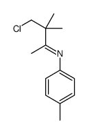 4-chloro-3,3-dimethyl-N-(4-methylphenyl)butan-2-imine结构式