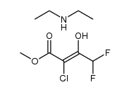 (E)-methyl 2-chloro-4,4-difluoro-3-hydroxybut-2-enoate compound with diethylamine (1:1)结构式