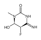 2(1H)-Pyrimidinone,4-amino-5-fluoro-5,6-dihydro-6-hydroxy-1-methyl-,trans- Structure