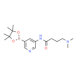 5-(4-(Dimethylamino)butanamido)pyridine-3-boronic acid pinacol ester Structure