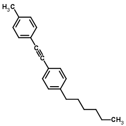 1-正己基-4-[(对甲苯基)乙炔基]苯结构式