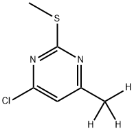 4-Chloro-2-methylthio-6-(methyl-d3)-pyrimidine Structure