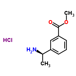 Methyl 3-[(1R)-1-aminoethyl]benzoate结构式