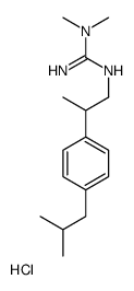 1,1-dimethyl-2-[2-[4-(2-methylpropyl)phenyl]propyl]guanidine,hydrochloride Structure