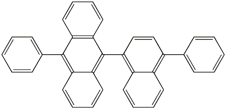 9-苯基-10-(4-苯基萘-1-基)蒽结构式