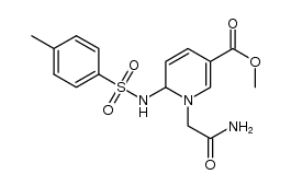 methyl 1-(2-amino-2-oxoethyl)-6-(4-methylphenylsulfonamido)-1,6-dihydropyridine-3-carboxylate Structure