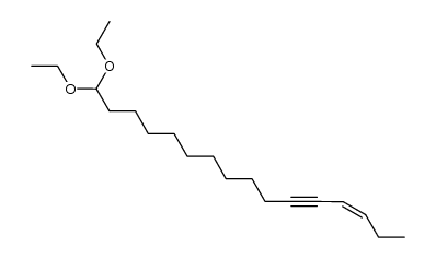 (Z)-1,1-diethoxyhexadec-13-en-11-yne结构式