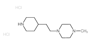 1-Methyl-4-[2-(4-piperidinyl)ethyl]piperazine dihydrochloride结构式