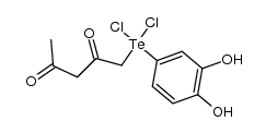 1-(dichloro(3,4-dihydroxyphenyl)-l4-tellanyl)pentane-2,4-dione Structure