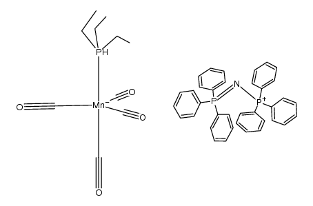 {bis(triphenylphosphine)iminium}{Mn(CO)4PEt3}结构式