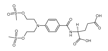 4-[bis-[2-(mesyloxy)ethyl]amino]benzoyl-L-glutamic acid结构式