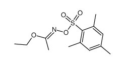 ethyl (1E)-N-(2,4,6-trimethylphenyl)sulfonyloxyethanimidate结构式