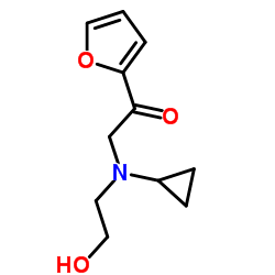 2-[Cyclopropyl(2-hydroxyethyl)amino]-1-(2-furyl)ethanone结构式
