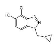 4-chloro-1-(cyclopropylmethyl)-1H-benzotriazol-5-oI结构式