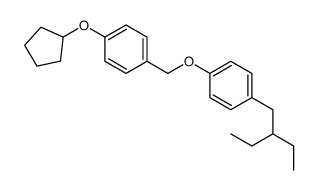 1-cyclopentyloxy-4-[[4-(2-ethylbutyl)phenoxy]methyl]benzene结构式