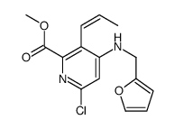 methyl 6-chloro-4-(furan-2-ylmethylamino)-3-[(E)-prop-1-enyl]pyridine-2-carboxylate结构式