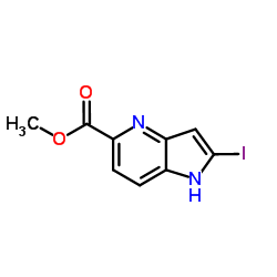 Methyl 2-iodo-1H-pyrrolo[3,2-b]pyridine-5-carboxylate图片