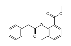 methyl 3-methyl-2-(2-phenylacetoxy)benzoate结构式