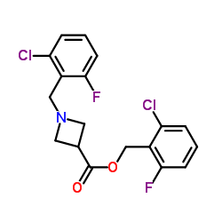 1-(2-Chloro-6-fluoro-benzyl)-azetidine-3-carboxylic acid 2-chloro-6-fluoro-benzyl ester结构式