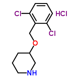 3-[(2,6-Dichlorobenzyl)oxy]piperidine hydrochloride (1:1)结构式