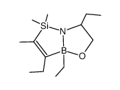 4,5,7-triethyl-2,2,3-trimethyl-6-oxa-1-azonia-2-sila-5-boratabicyclo{3.3.0}oct-3-ene Structure