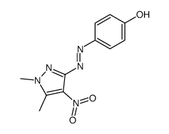 4-(4-hydroxyphenylazo)-1,5-dimethyl-4-nitropyrazole结构式