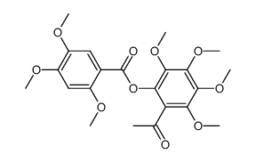 2-(2',4',5'-trimethoxybenzoyloxy)-3,4,5,6-tetramethoxyacetophenone结构式