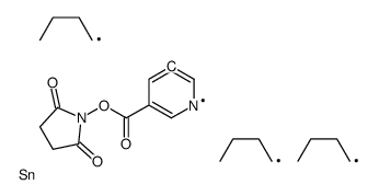 (2,5-dioxopyrrolidin-1-yl) 5-tributylstannylpyridine-3-carboxylate结构式