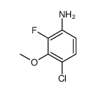 4-Chloro-2-fluoro-3-methoxyaniline结构式
