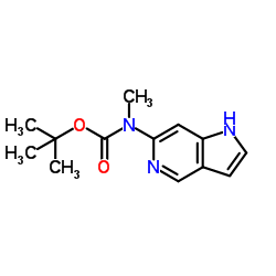 2-Methyl-2-propanyl methyl(1H-pyrrolo[3,2-c]pyridin-6-yl)carbamate Structure