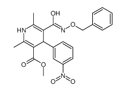 methyl 2,6-dimethyl-4-(3-nitrophenyl)-5-(phenylmethoxycarbamoyl)-1,4-dihydropyridine-3-carboxylate Structure