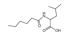 Leucine,N-(1-oxohexyl)- Structure