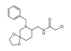 N-((7-benzyl-1,4-dioxa-7-azaspiro[4.5]decan-8-yl)methyl)-2-chloroacetamide Structure